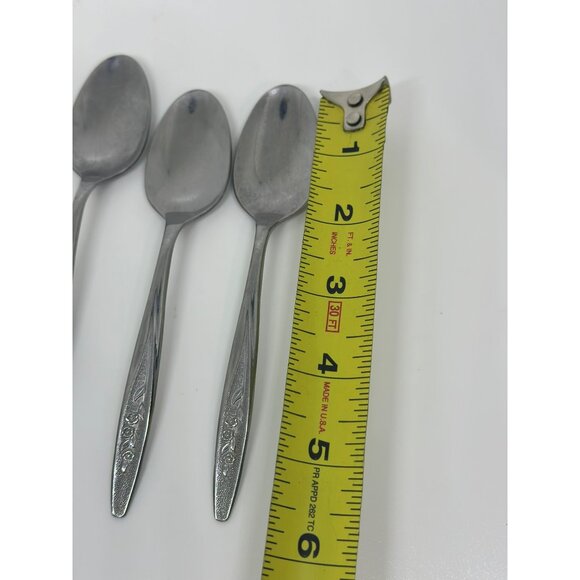 VTG Silver Floral Flatware Set –15-Piece Spoons and Forks Stainless Steel Silver - Picture 8 of 8